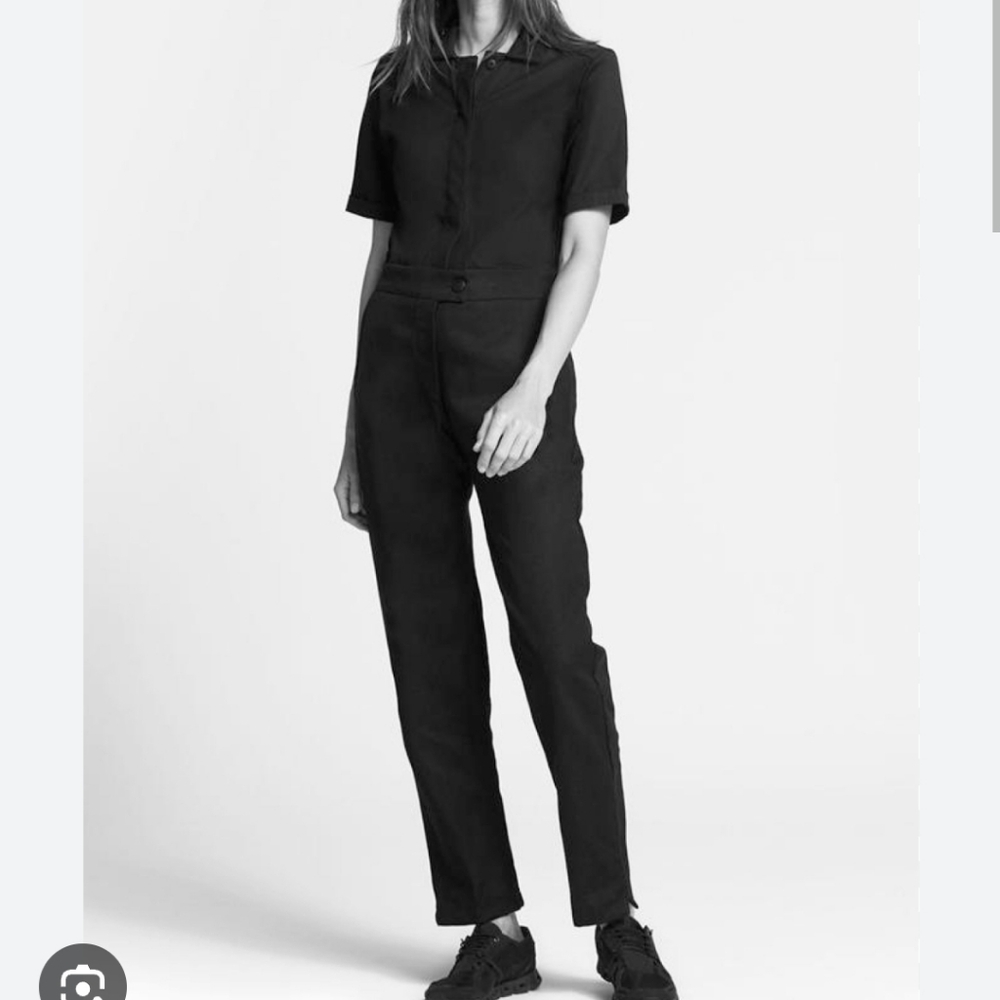100% Organic Hemp + Cotton Minimalist Black Boilersuit